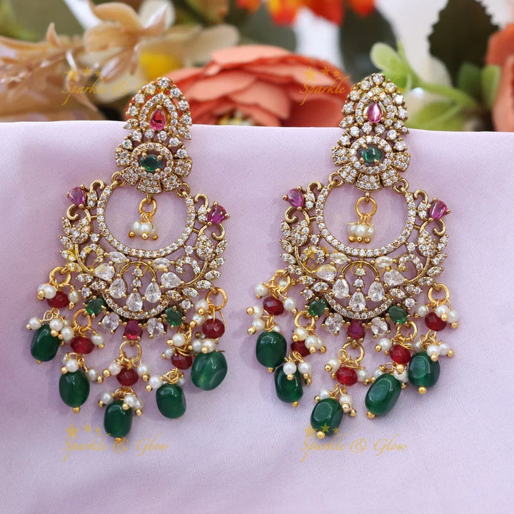 Elegant Gold Chandbali Earrings for Weddings