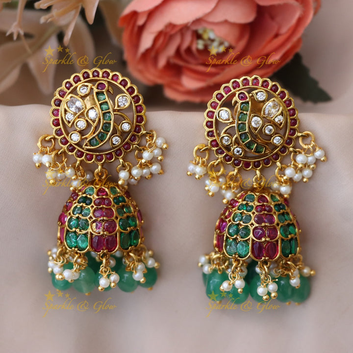 Exquisite Gold Plated Jhumka Earrings for Festivals