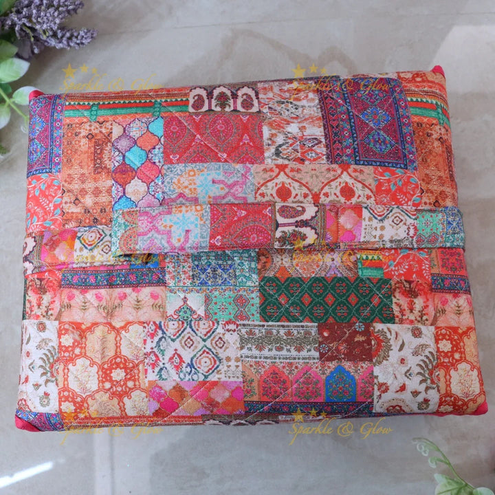 Vibrant Patchwork Jewellery Organizer – Ideal for Travel