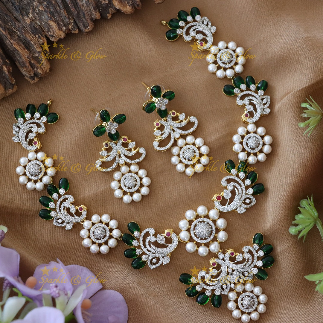 Elegant American Diamond Necklace for Festive Glam