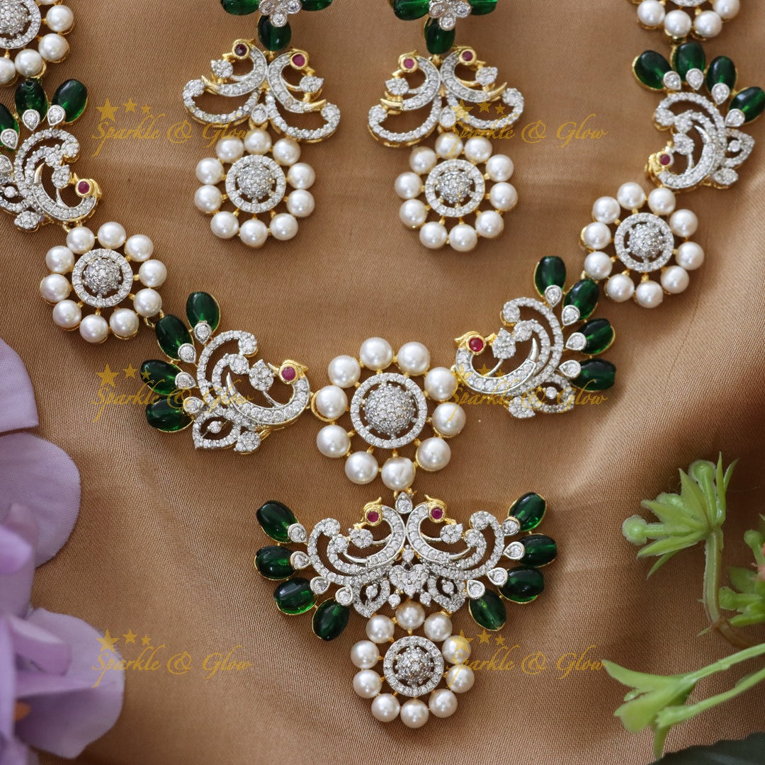 Elegant American Diamond Necklace for Festive Glam