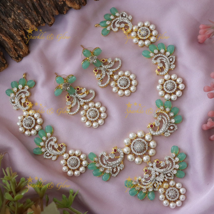 Elegant American Diamond Necklace for Festive Glam