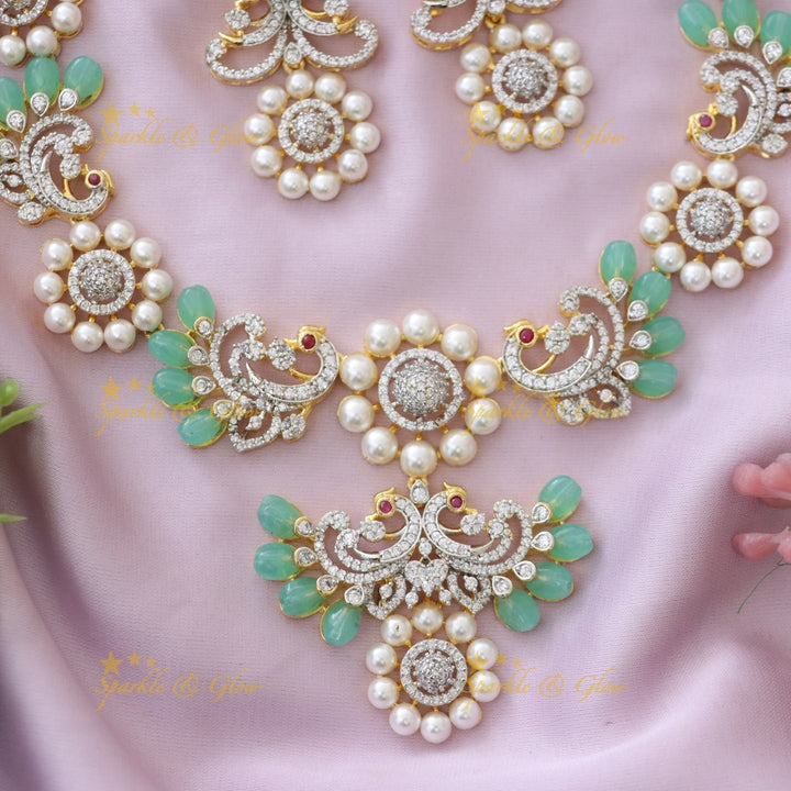 Elegant American Diamond Necklace for Festive Glam