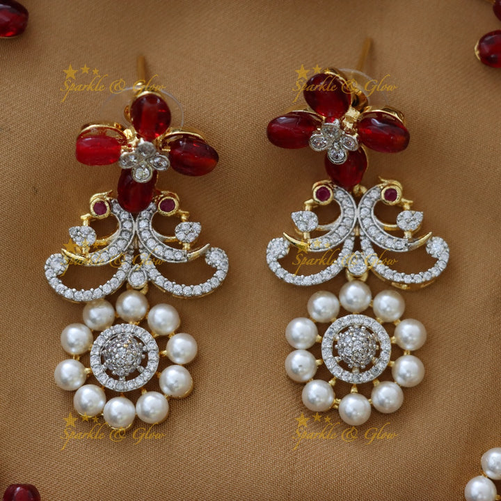 Elegant American Diamond Necklace for Festive Glam