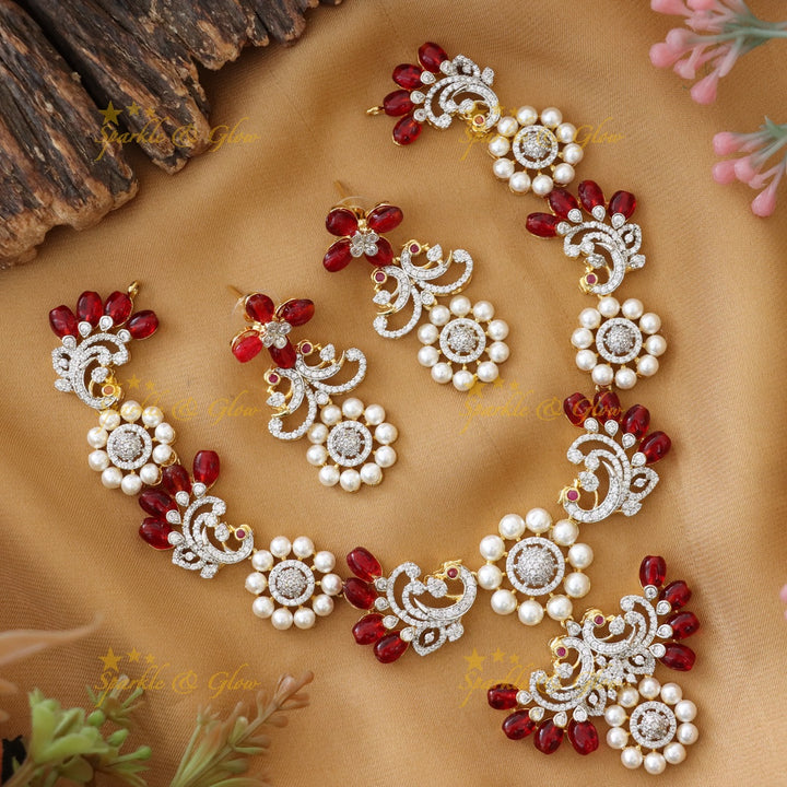 Elegant American Diamond Necklace for Festive Glam