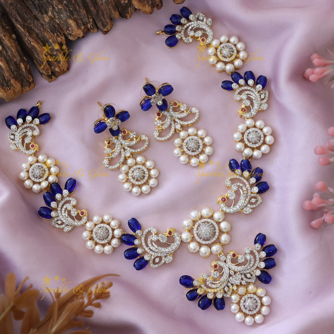 Elegant American Diamond Necklace for Festive Glam