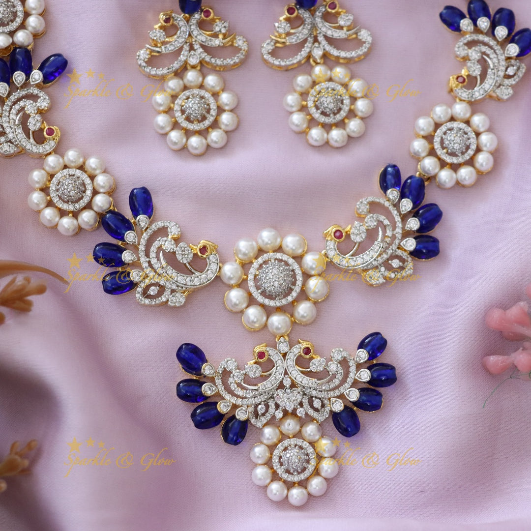 Elegant American Diamond Necklace for Festive Glam