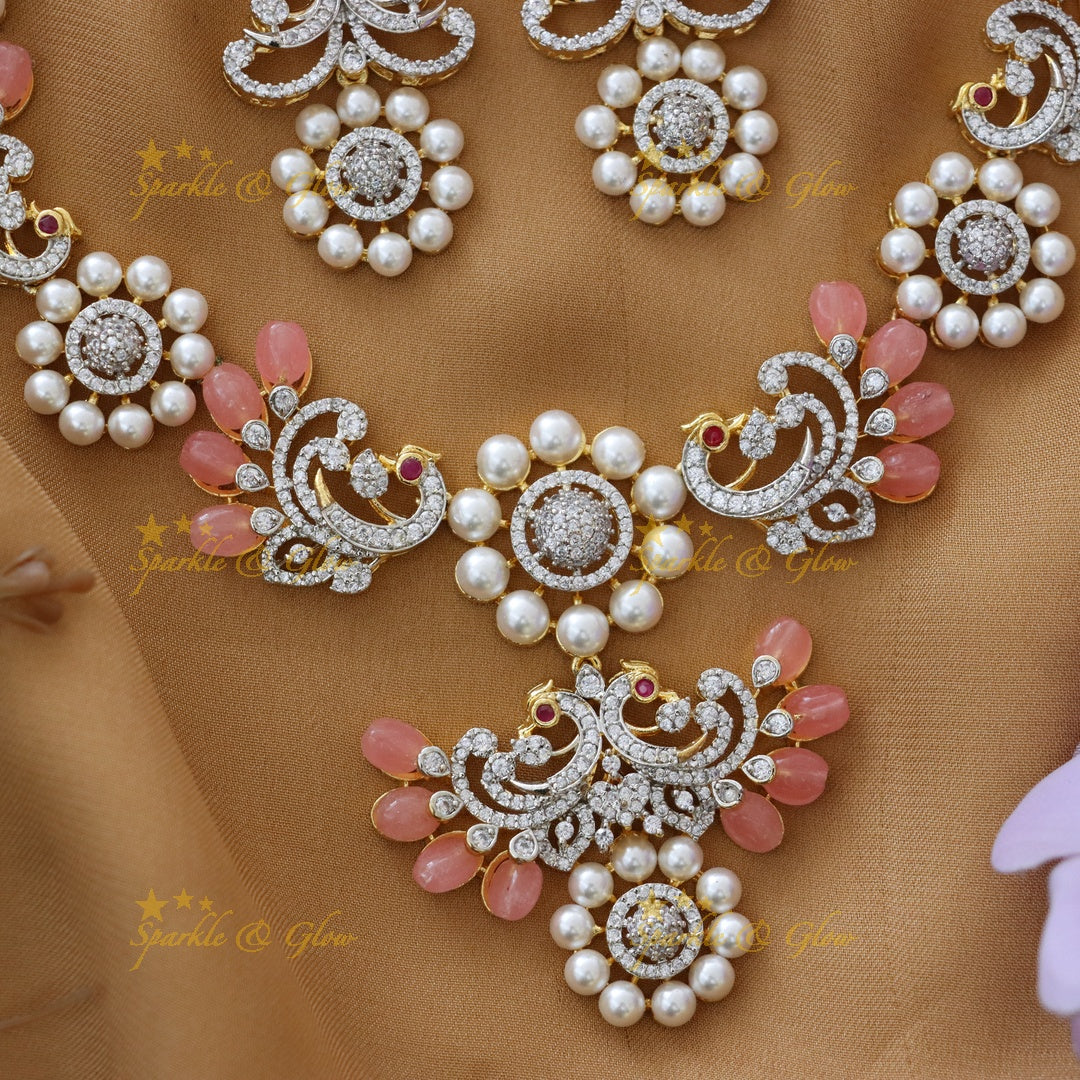 Elegant American Diamond Necklace for Festive Glam