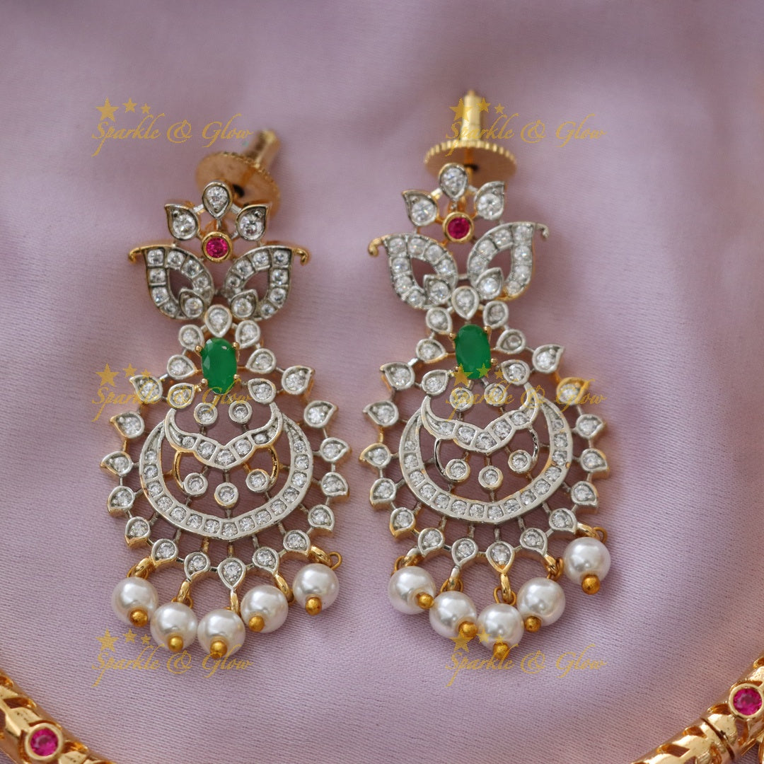 Exquisite American Diamond Wedding Necklace Set