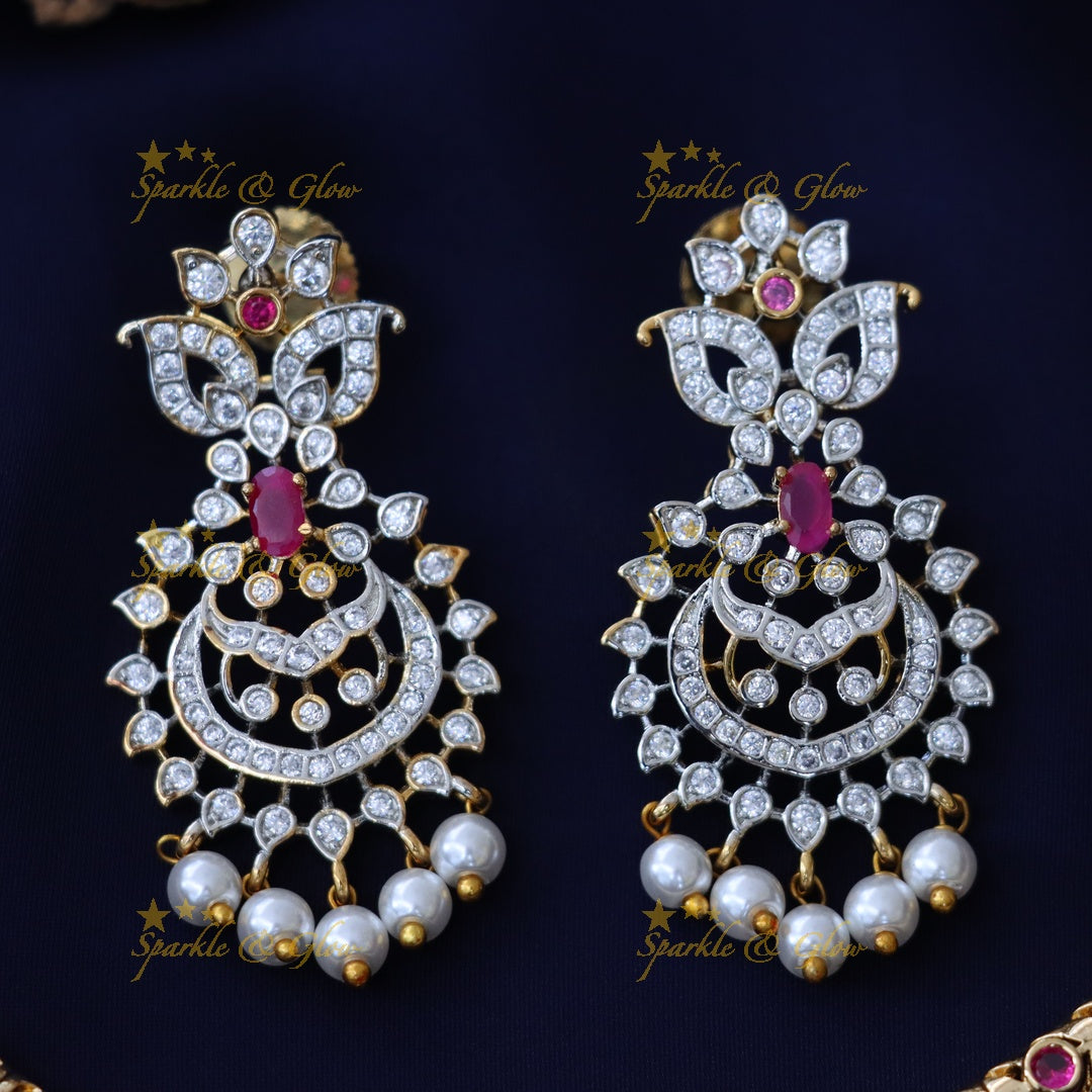 Exquisite American Diamond Wedding Necklace Set