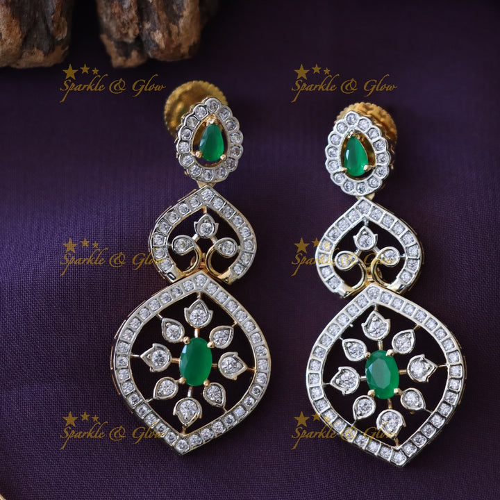 Sparkling American Diamond Necklace Set with Earrings