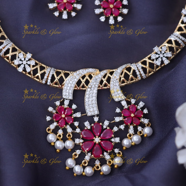 Elegant Gold Necklace & Earrings for Festive Occasions