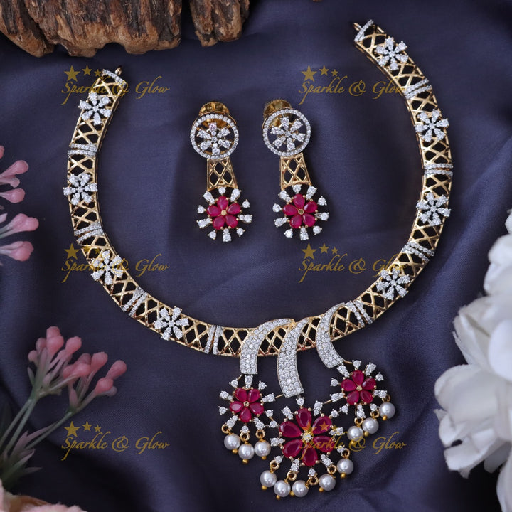 Elegant Gold Necklace & Earrings for Festive Occasions