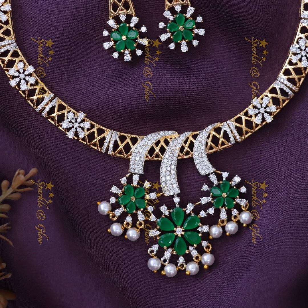 Elegant Gold Necklace & Earrings for Festive Occasions