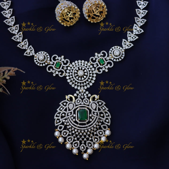 Exquisite Gold Long Necklace Set for Weddings & Celebrations