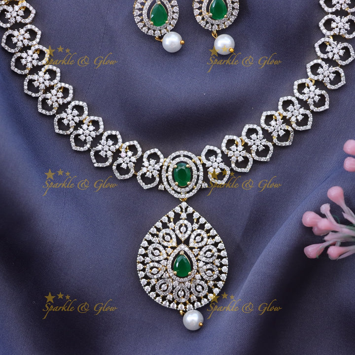 Elegant Gold Plated Necklace Set for Weddings | Sparkle & Glow