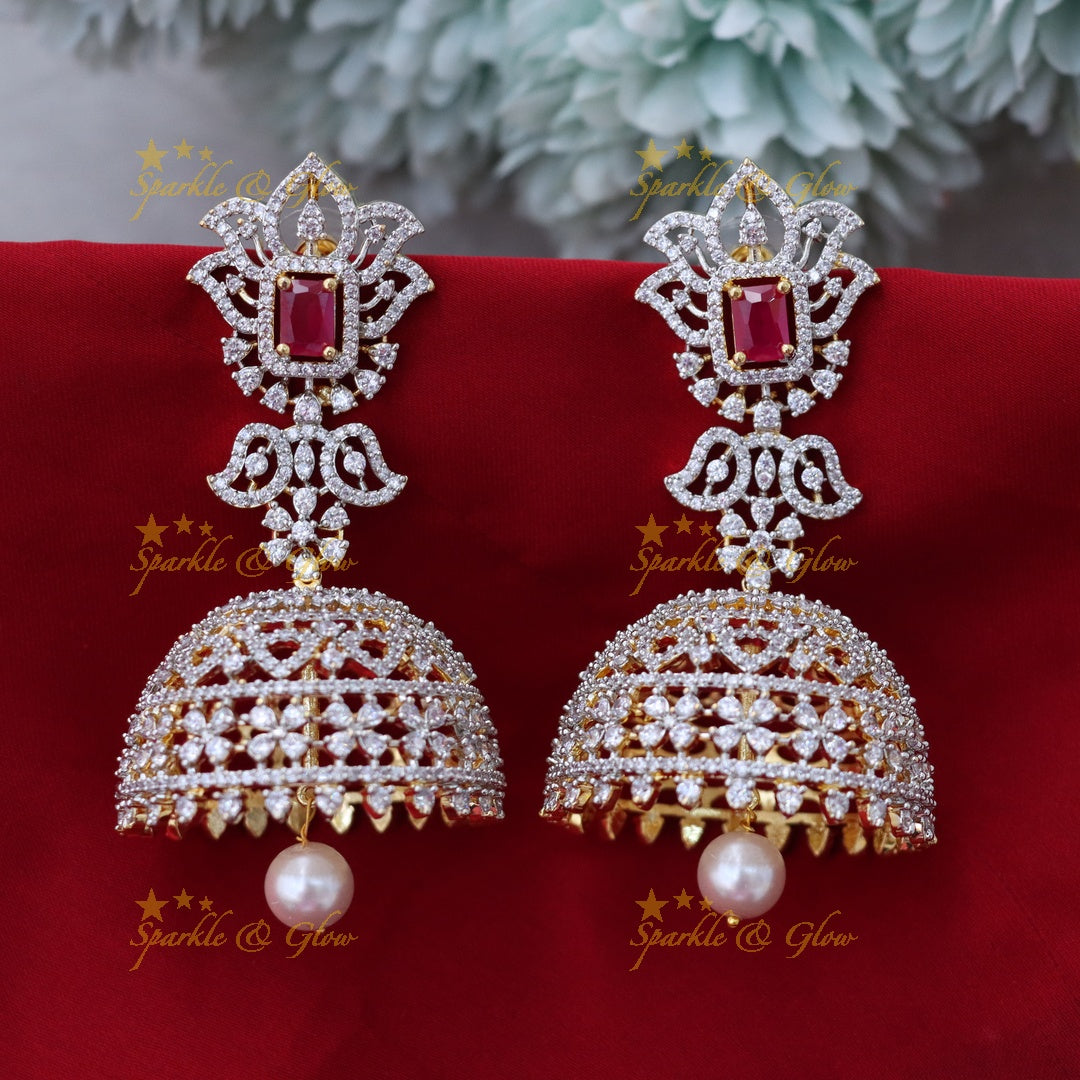 Exquisite Gold & Emerald Jhumka Earrings for Celebrations