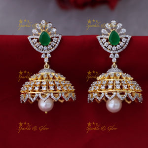 Dazzling Gold Inspired Jhumka Earrings for Special Occasions