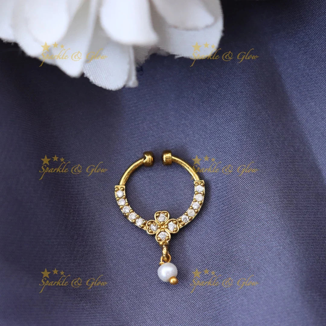 Elegant Imitation Gold Nose Ring for Festive Occasions