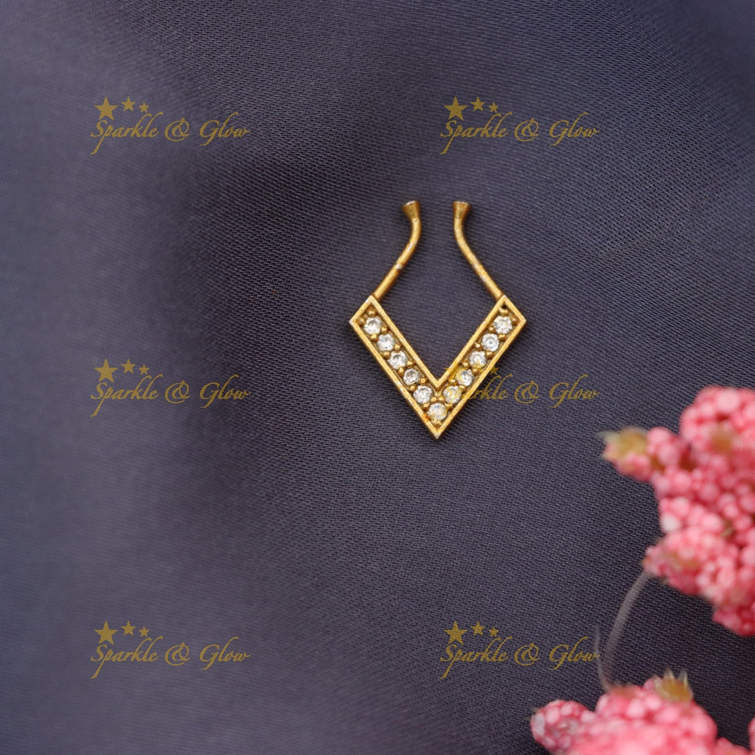 Exquisite Gold Plated Nosering for Festive Elegance