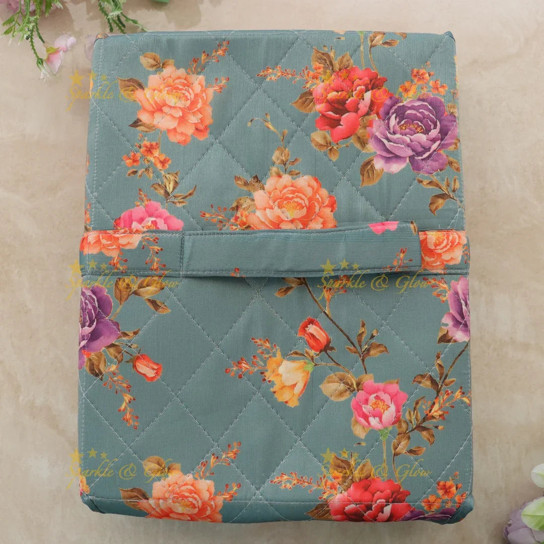 Elegant Floral Jewellery Organiser Box for Travel
