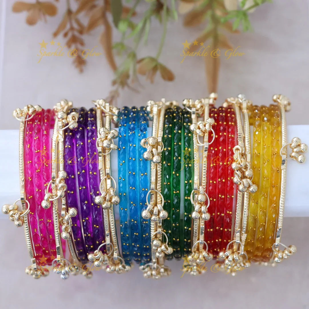 Multicolored Bridal Kashmiri and Glass Bangles - Elegance Redefined