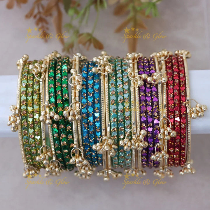 Multicolored Bridal Kashmiri and Glass Bangles - Elegance Redefined