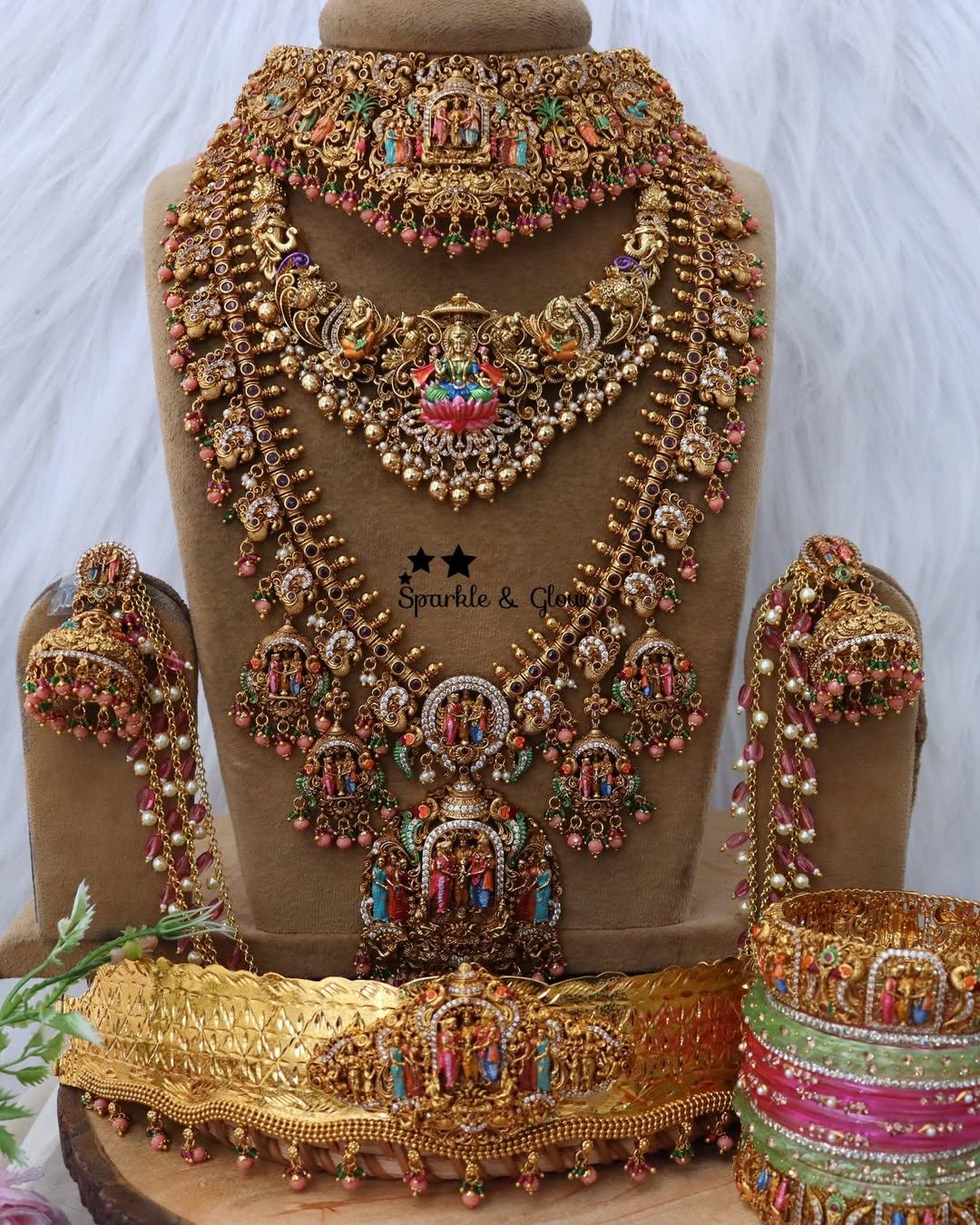Exquisite Bridal Temple Jewellery Set - Shop Now