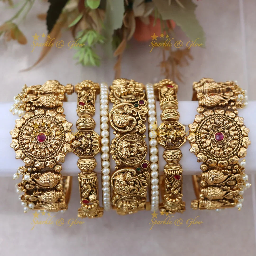 Luxurious Lakshmi Floral Imitation Bridal Bangles