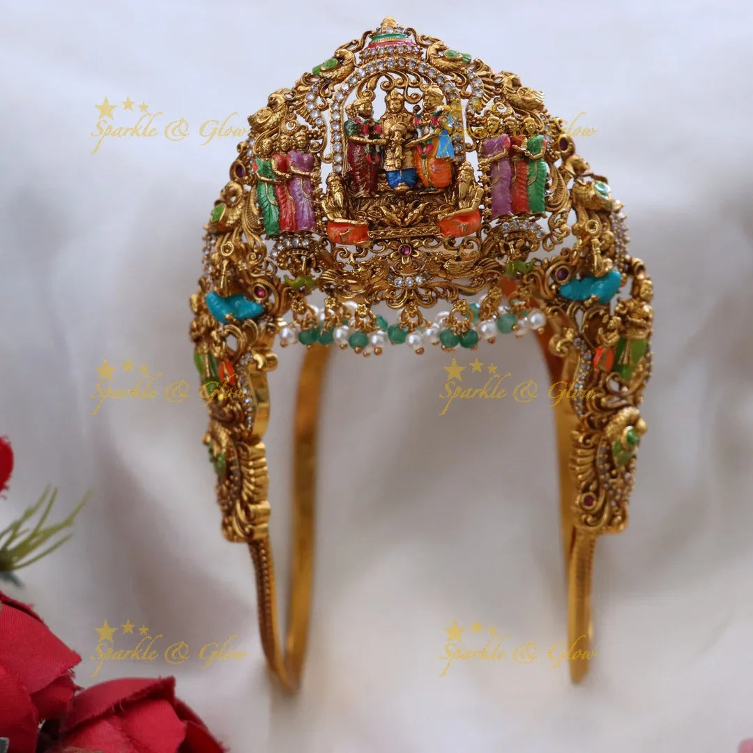 Temple Inspired Gold Vanki for Festivals