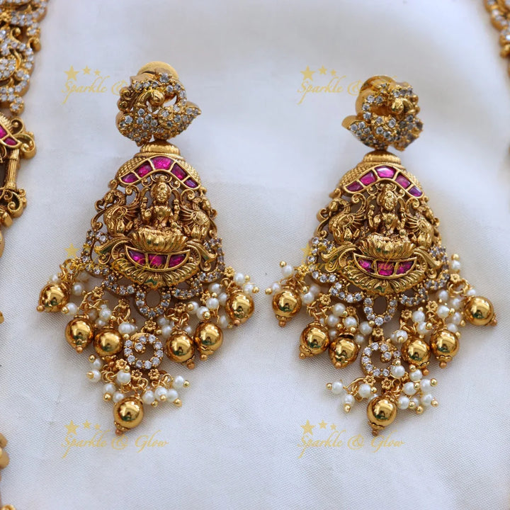 Exquisite Temple Necklace & Earrings - Sparkle & Glow
