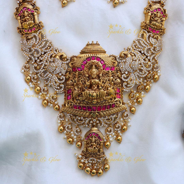 Exquisite Temple Necklace & Earrings - Sparkle & Glow