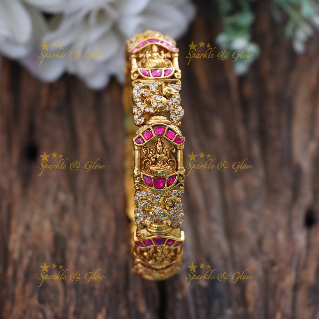 Exquisite Gold Temple Bangle - Ethnic Charm