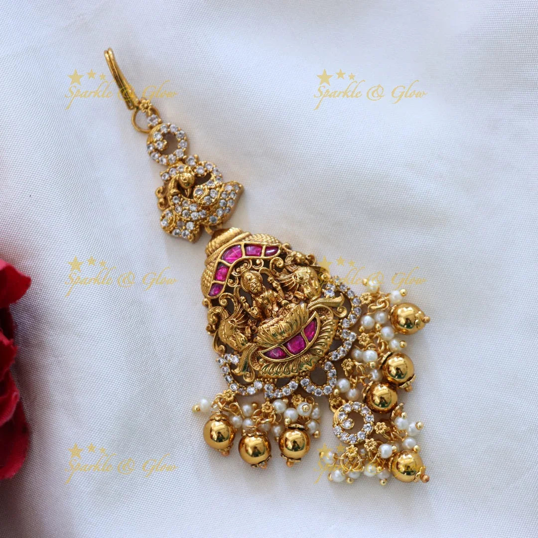 Elegant Gold Tone Maang Tikka for Weddings & Festive Wear