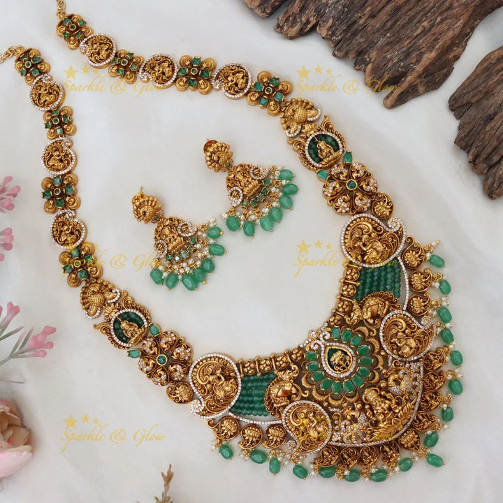 Exquisite Gold Temple Necklace for Weddings & Festivals