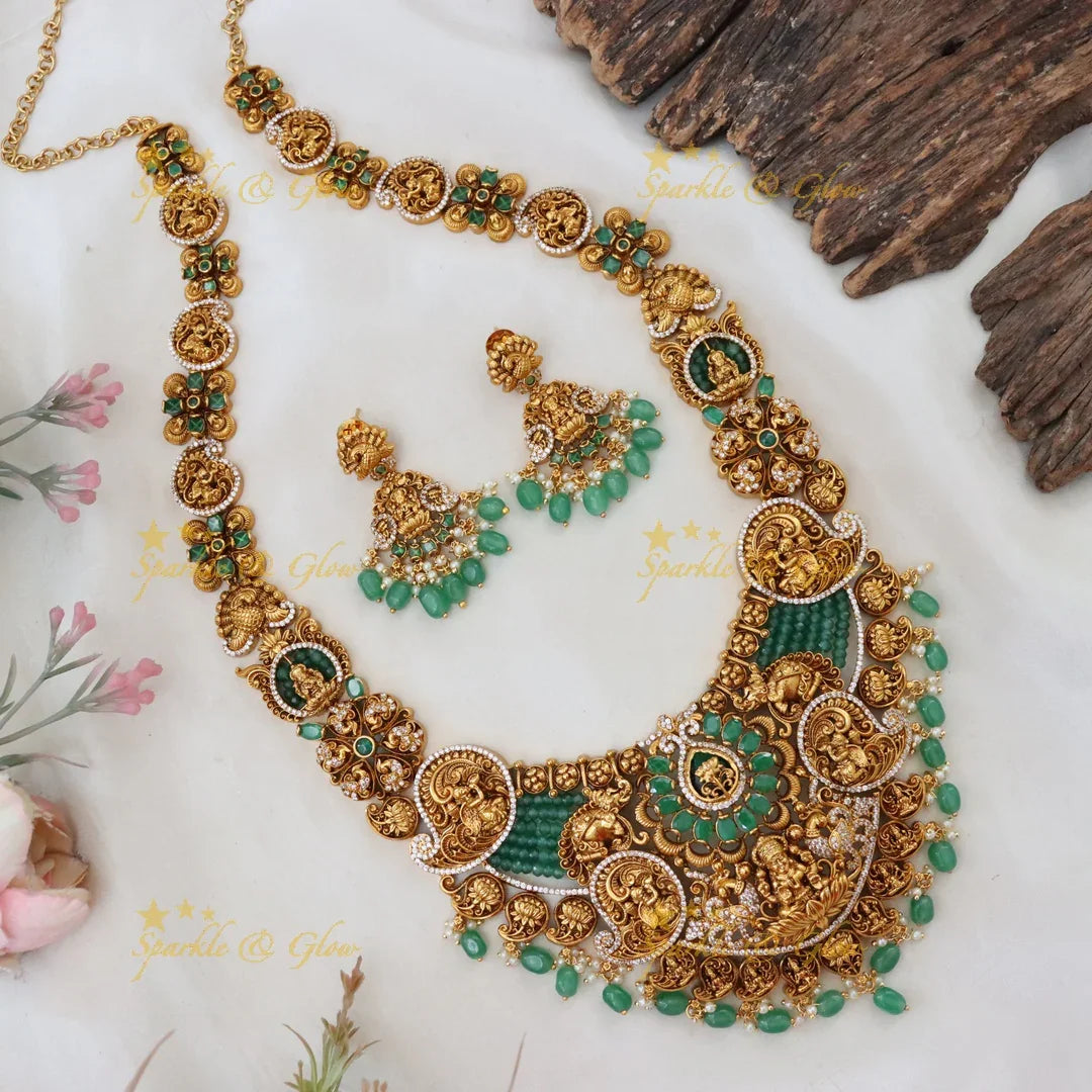 Exquisite Gold Temple Necklace for Weddings & Festivals