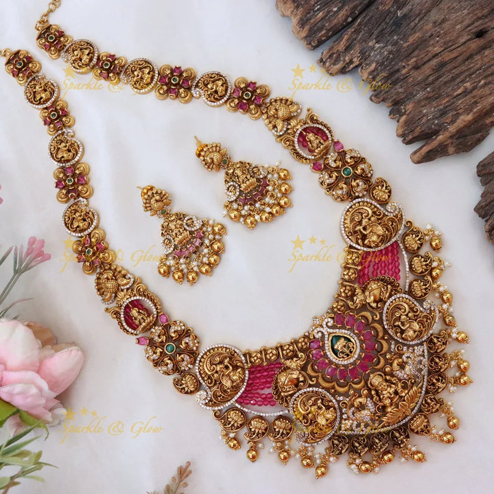 Exquisite Gold Temple Necklace for Weddings & Festivals