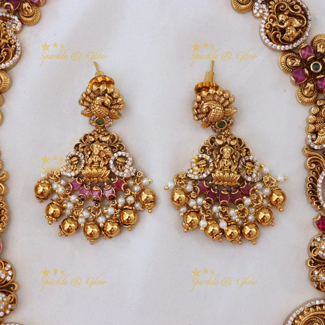Exquisite Gold Temple Necklace for Weddings & Festivals
