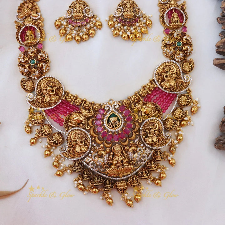 Exquisite Gold Temple Necklace for Weddings & Festivals