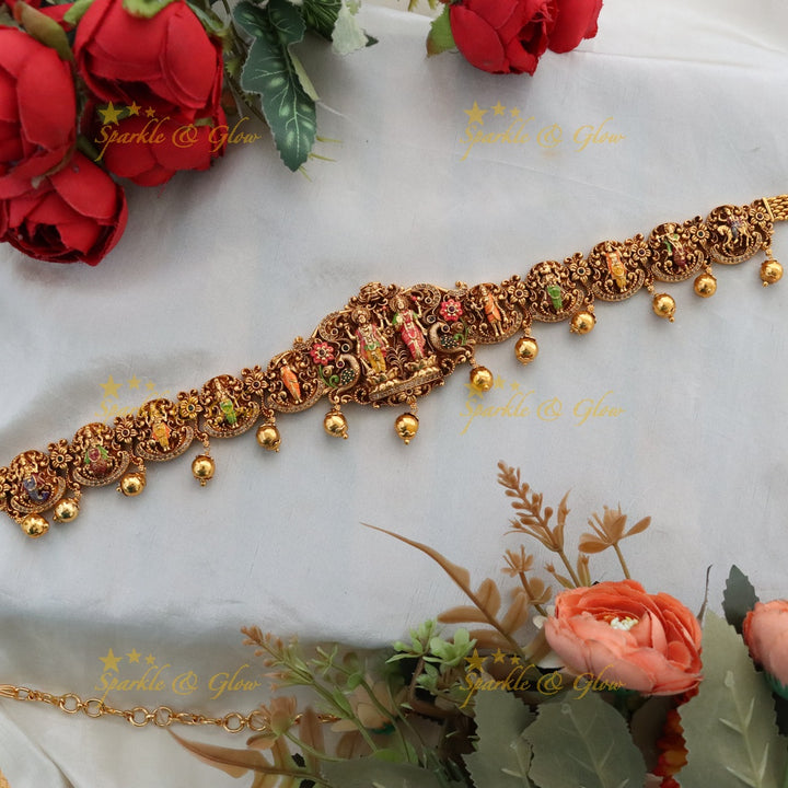 Exquisite Gold-Alike Temple Hip Chain - Festive Shine