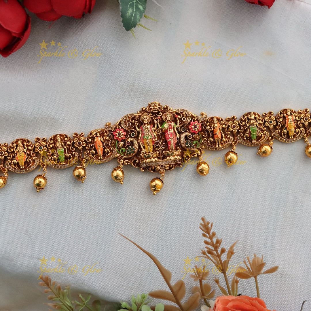 Exquisite Gold-Alike Temple Hip Chain - Festive Shine