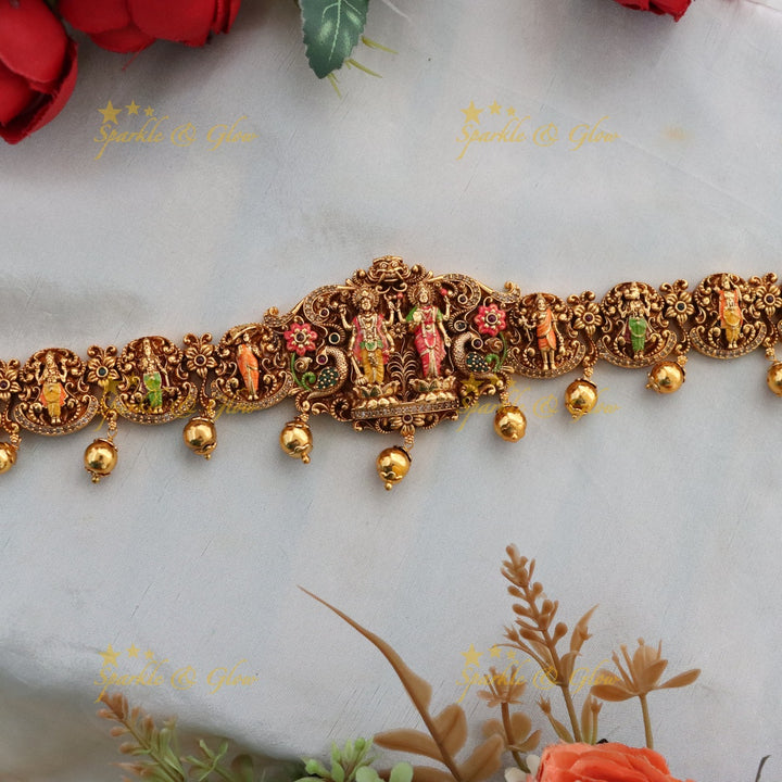 Exquisite Gold-Alike Temple Hip Chain - Festive Shine