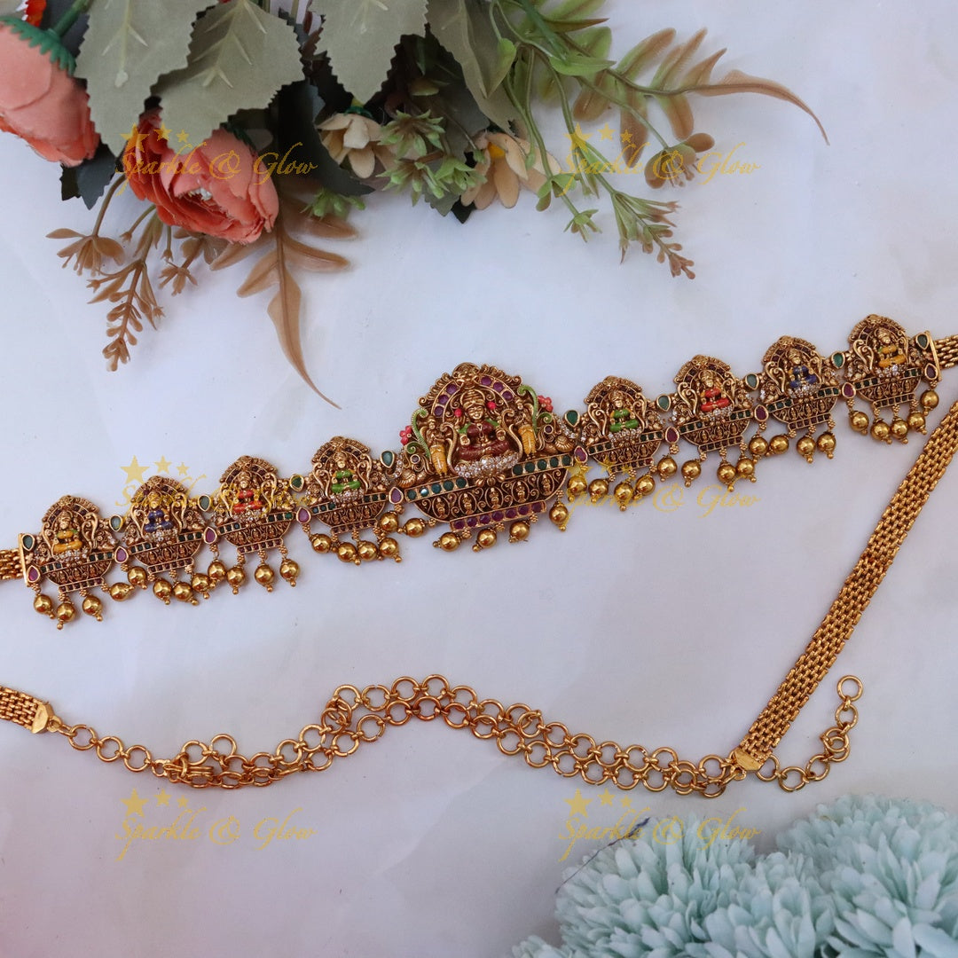 Gold Temple Hip Chain for Festivals & Weddings