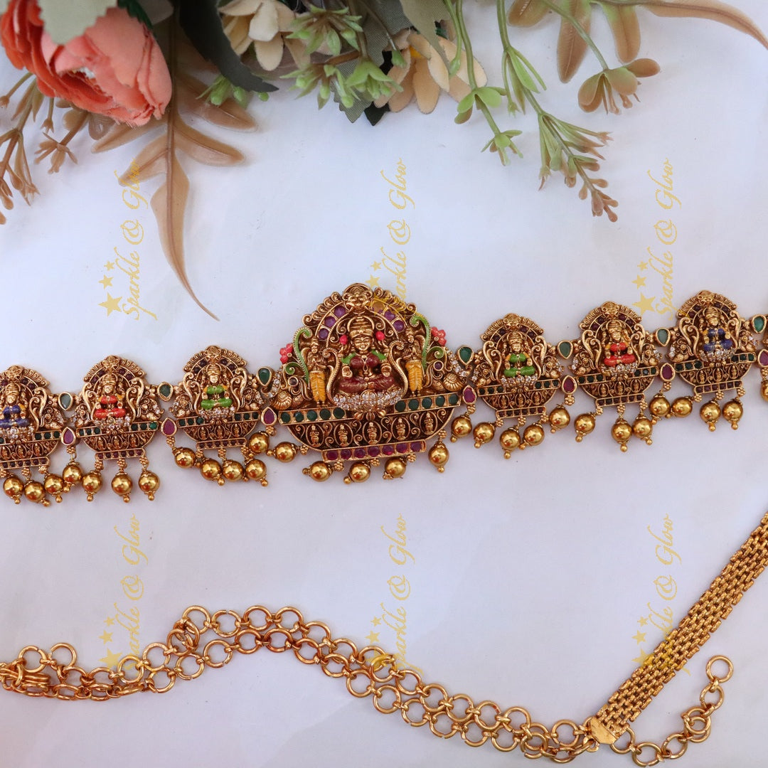 Gold Temple Hip Chain for Festivals & Weddings