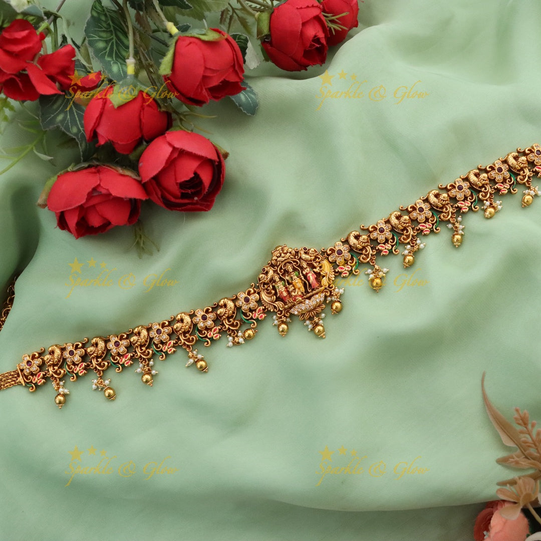 Exquisite Temple Gold Hip Chain for Festive Glamour