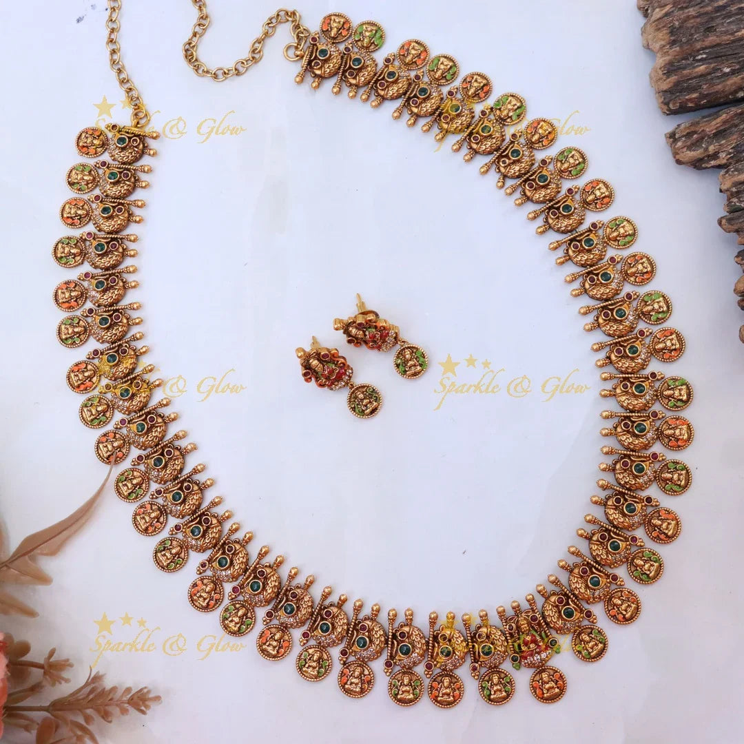 Elegant Festival Temple Haram Necklace for Weddings