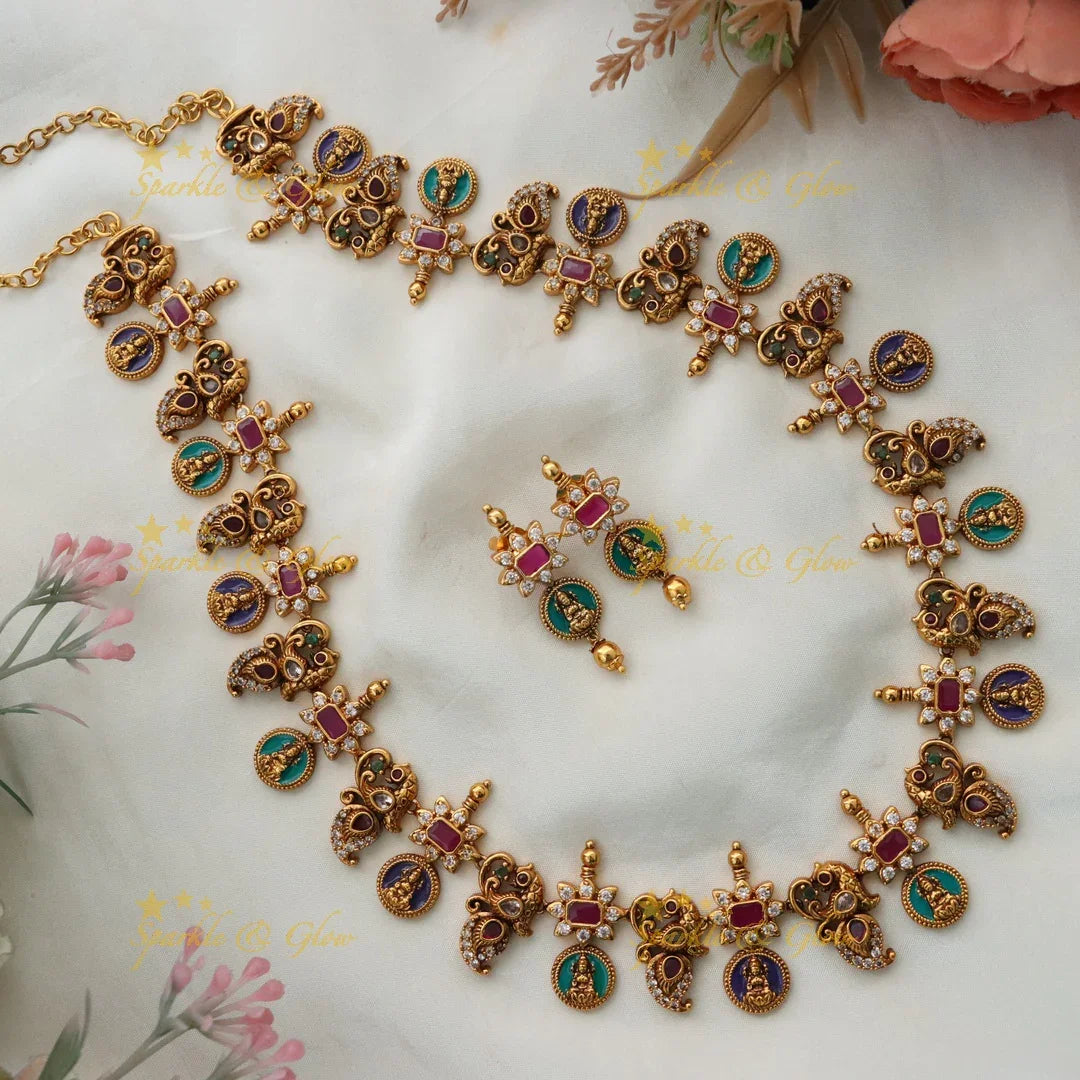 Premium Temple Gold-Alike Necklace for Celebrations