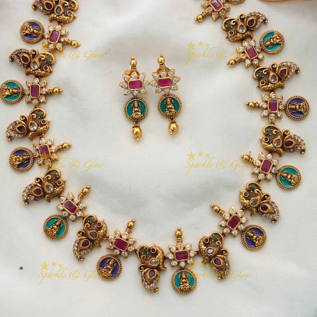 Premium Temple Gold-Alike Necklace for Celebrations