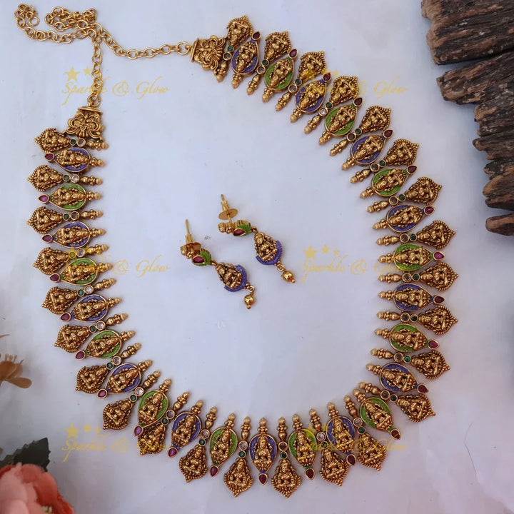 Exquisite Temple Necklace - Elevate Your Festive Look