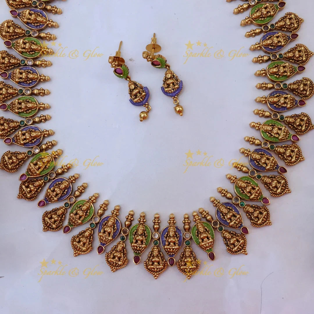 Exquisite Temple Necklace - Elevate Your Festive Look